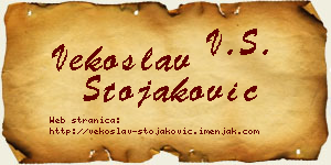 Vekoslav Stojaković vizit kartica
